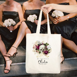 Tote Bridesmaid Bolsa Gótica - Brurgundy Personalizada