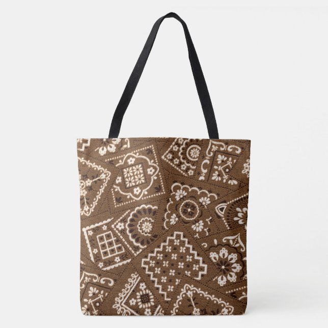 Tote Brown Bandanna Bolsa (Frente)