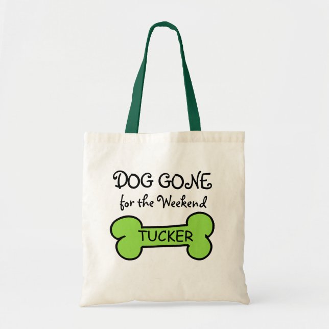 Tote Cachorro foi para a bolsa de fim de semana (Frente)