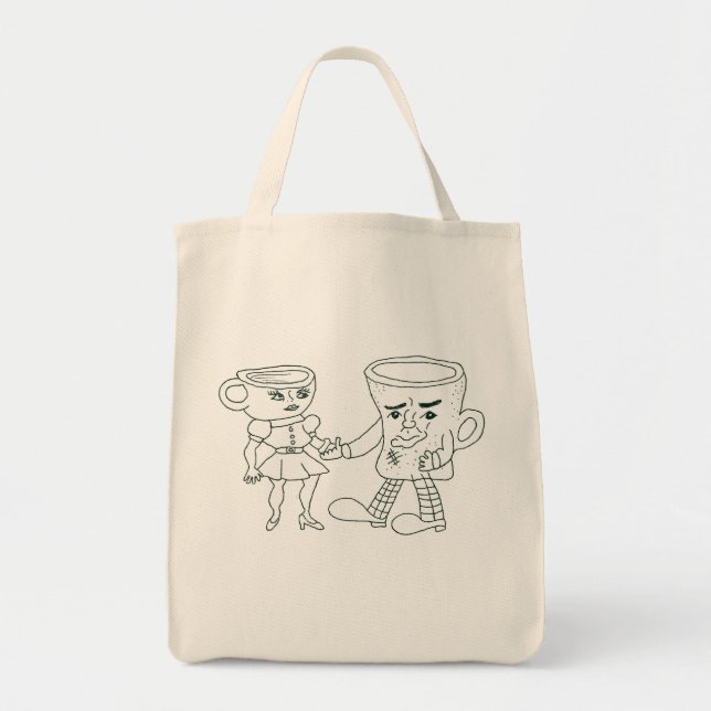 Tote Café e Bolsa de Tea Grocery (Frente)