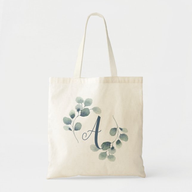 Tote Caligrafia personalizada de Eucalyptus Bolsa (Frente)
