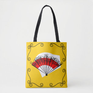 Tote Cantos do ventilador espanhol por toda a bolsa