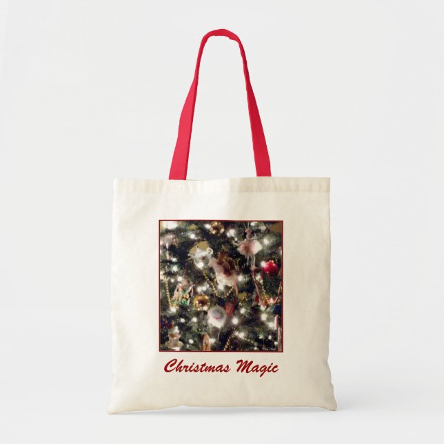Tote canvas de Bolsa de orçamento 'Mágica de Natal' (Frente)
