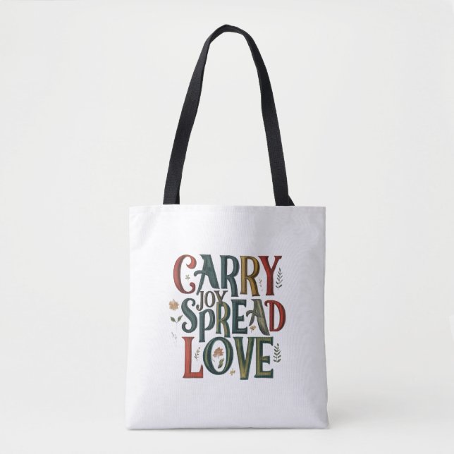 Tote Carregar Joy, Espalhar o amor Bolsa do ombro (Frente)