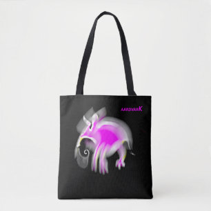 Tote Cartum cor-de-rosa Jazzy Aardvark Bolsa