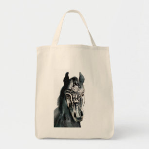 Tote Cavalo pintando sua Bolsa de mercearia personaliza