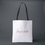 Tote Celebração de Natal Jingle Bells - Bolsa<br><div class="desc">Jingle Bells Celebração de Natal, Saco de Tote de Bolsa de Compro. Um Bolsa do ombro normalmente apresenta um design de saco de tota clássico, caracterizado por uma parte superior aberta e um interior espaçoso. Esta precinta permite que o saco seja confortavelmente carregado sobre o ombro, oferecendo uma opção de...</div>