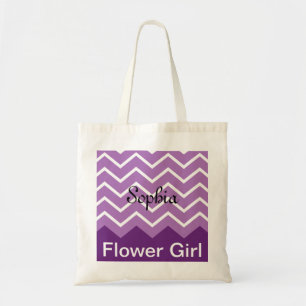 Tote Chevron personalizou o bolsa da festa de casamento