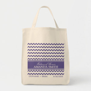 Tote Chevron personalizou o bolsa da festa de casamento