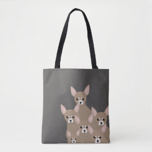 Tote Chihuahuas Allover Bolsa