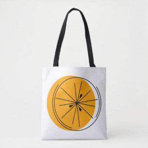 Tote Citrus Orange multi-fundos por toda a bolsa