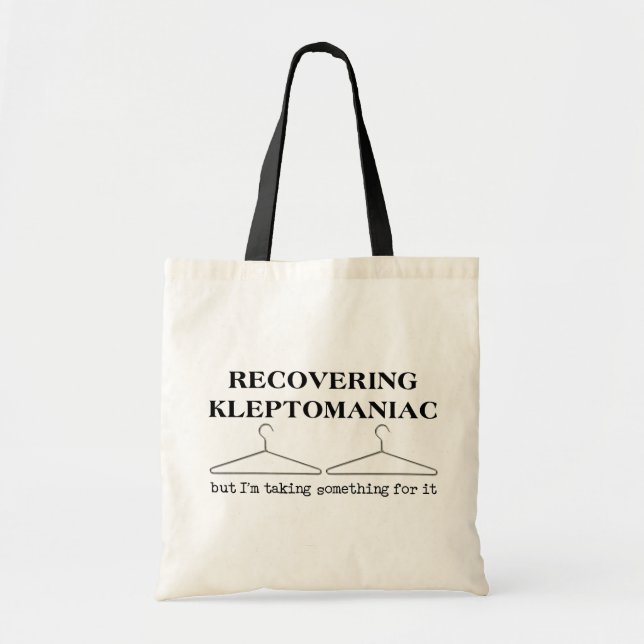Tote Cleptomaníaco Recuperado Bolsa Engraçada de Carreg (Frente)