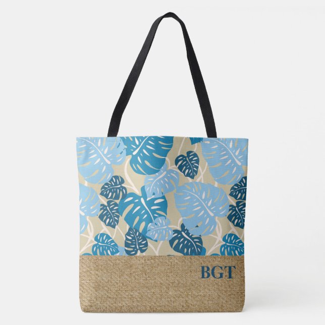 Tote Cliff Hanger Bolsa de praia Monstera do Havaí (Frente)