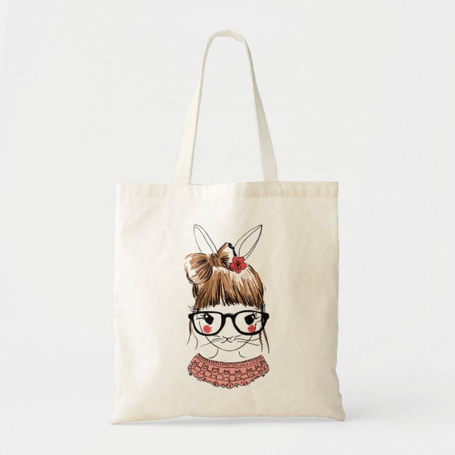 Tote Coelho bonito bonito bonito do design | do bolsa (Frente)