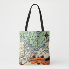 Tote Colorida Bolsa do Mapa da Fronteira do Minnesota