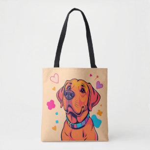 Tote Colorida Labrador Dog Art Bolsa
