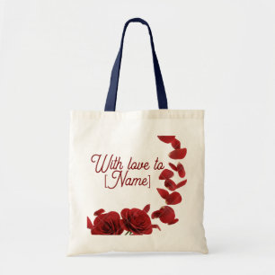Tote "Com amor personalizado Bolsa Rosa