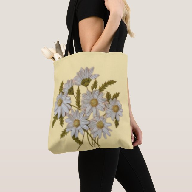 Tote Com Título com Amor: Design com Borda Mão Bolsa B (Close Up)