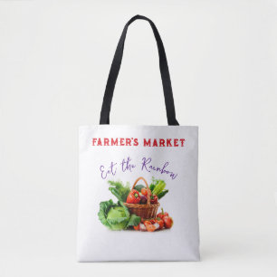 Tote Coma O Bolsa Arco-Íris All-Over-Impressão, Bolsa