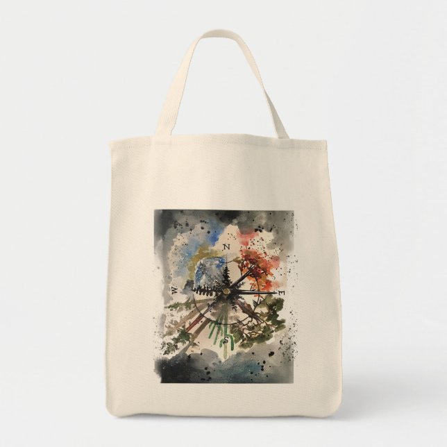 Tote Compass Grocery Bolsa (Frente)