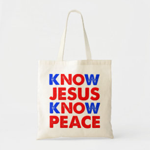 Tote Conheça Jesus Conheça a Paz Bolsa de Compras Crist
