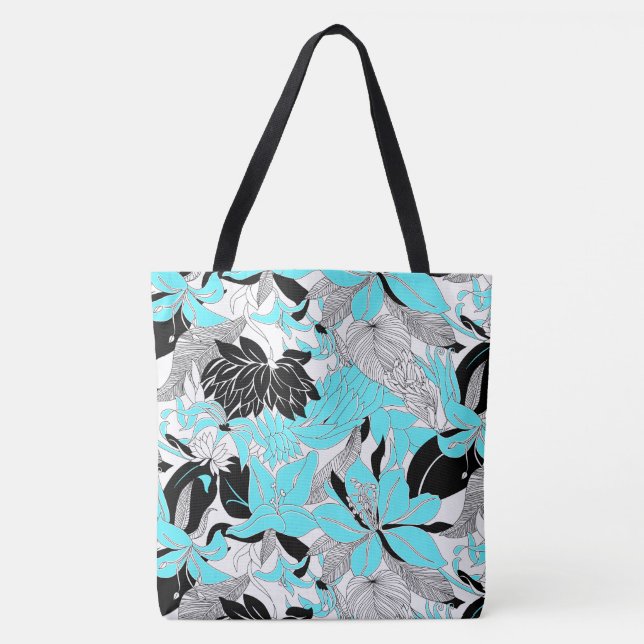 Tote Contour Hawaii Tropical Lily e Protea Bolsa de pra (Frente)