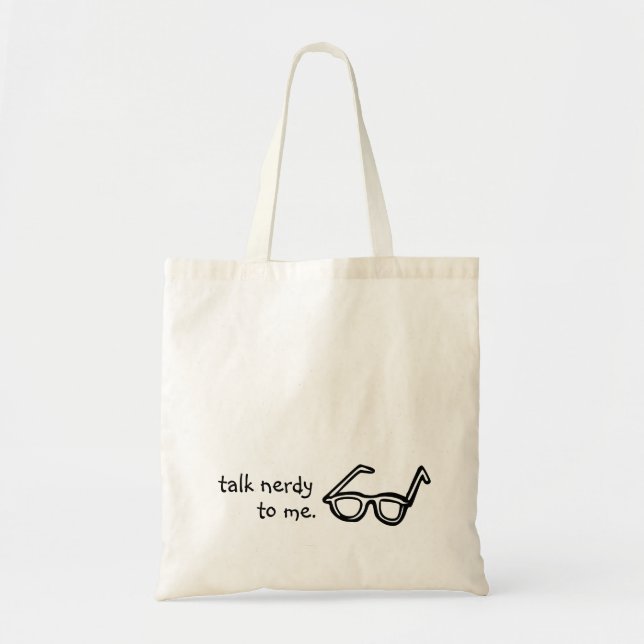 Tote Conversa Nerdy a mim! O bolsa engraçado do estilo (Frente)