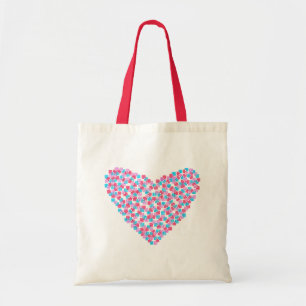 Tote Coração Clássico de bolsa quadrados