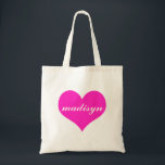 Tote Coração cor-de-rosa o bolsa personalizado do<br><div class="desc">Os bolsas doces e personalizados.</div>