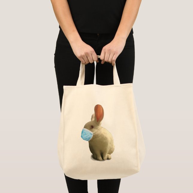 Tote COVID Mask Bunny Bolsa (Frente (produto))