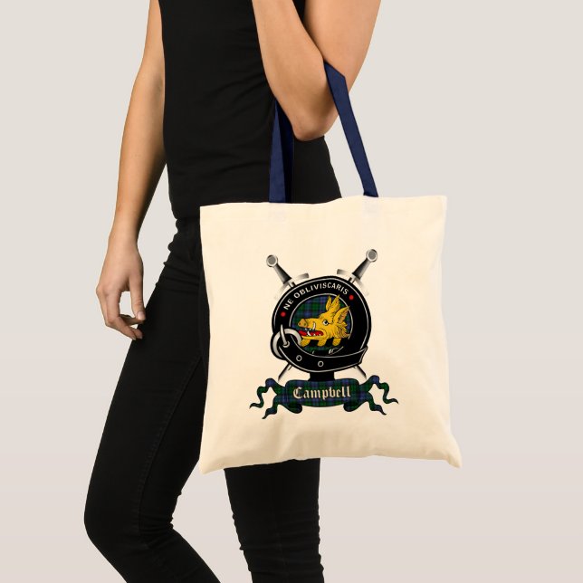 Tote Crachá Campbell Clan & Tartan Bolsa (Frente (produto))