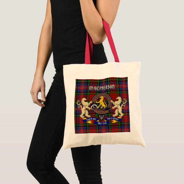 Tote Crachá de Macpherson Clan e Bolsa de Tartan (Frente (produto))