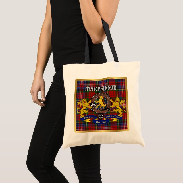 Tote Crachá de Macpherson Clan e Bolsa de Tartan (Frente (produto))