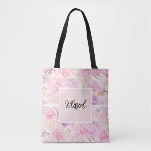 Tote Cravos cor-de-rosa e lavanda, Bolsa mole