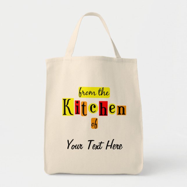 Tote Da Cozinha do Bolsa de Compras Personalizadas de R (Frente)