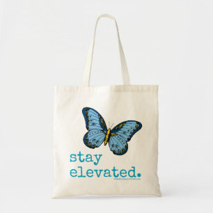 Tote Da "O bolsa azul elevado da borboleta estada"