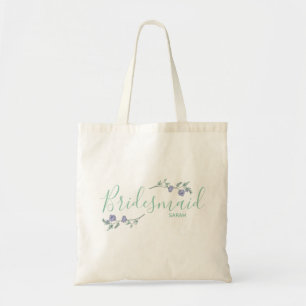 Tote Dama de honra, lavanda & o bolsa floral prudente