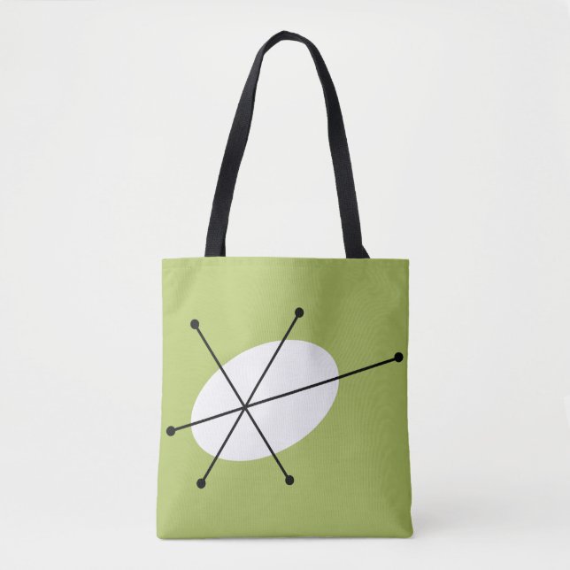Tote Dazzle Green por todo o bolsa preto (Frente)