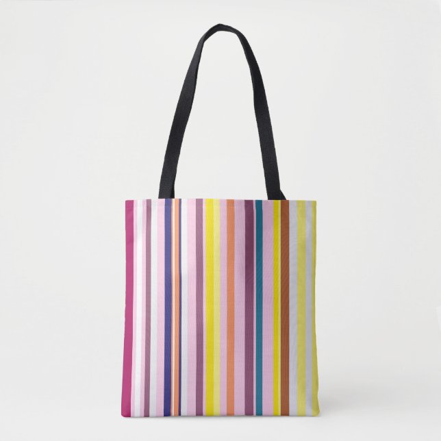 Tote de Listras Verticais Coloridas (Frente)