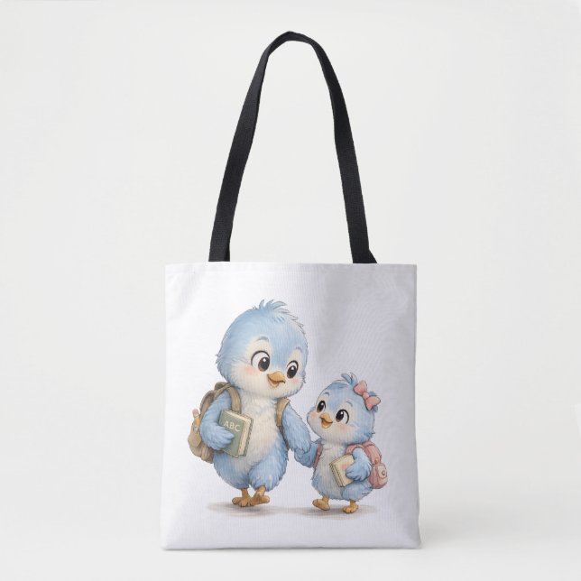 Tote de Lona Diário Blue Bird (Frente)