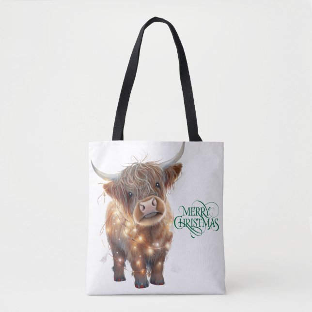 Tote de Natal de vaca das Terras Altas (Frente)