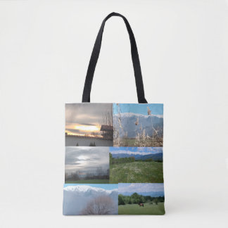 Tote de ombro com impressão total