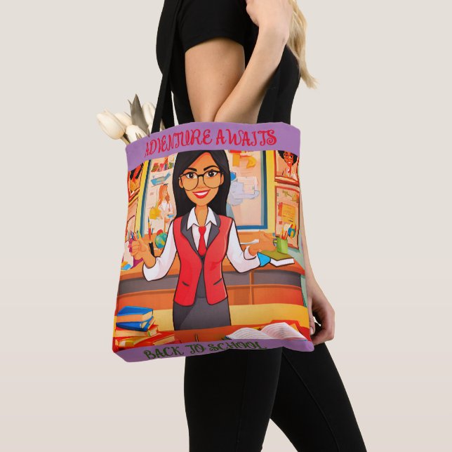 Tote De Volta À Bolsa De Ombros Dos Professores (Close Up)