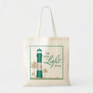Tote "Deixe seu brilho claro!" Verde do bolsa do farol