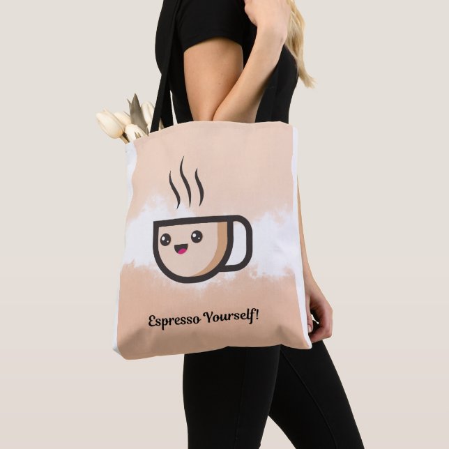 Tote Design de Bolsa de Café Fofo (Close Up)