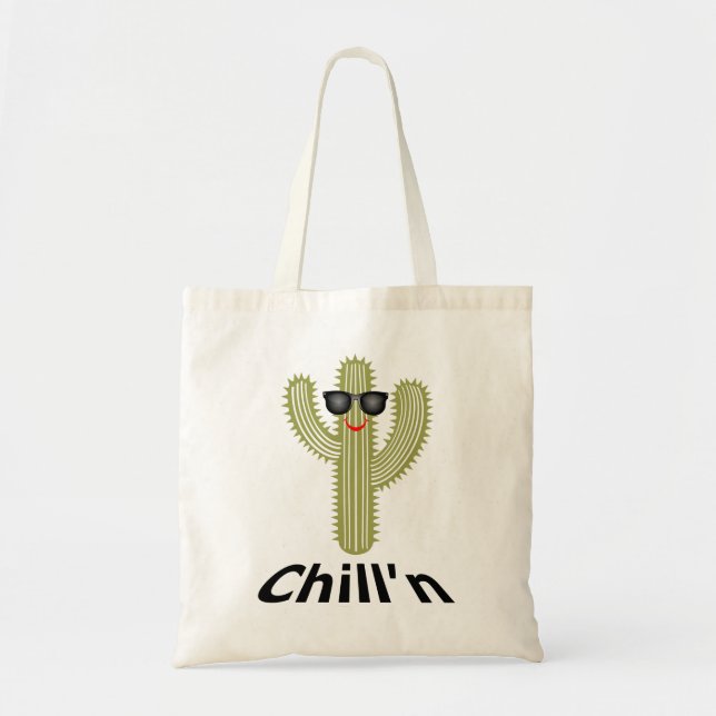 Tote Design de Chill Cactus - Bolsa de Orçamento (Frente)