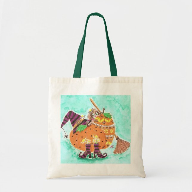 Tote Design de Halloween com bolsa de orçamento com fun (Frente)