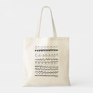 Tote Design de Zig Zag preto para Bolsa trás