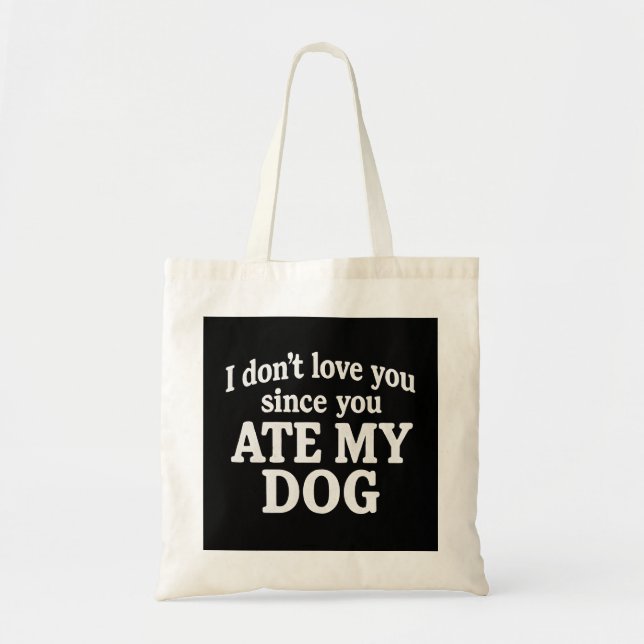 Tote Design engraçado de bolsa de compras "Você Comeu M (Frente)