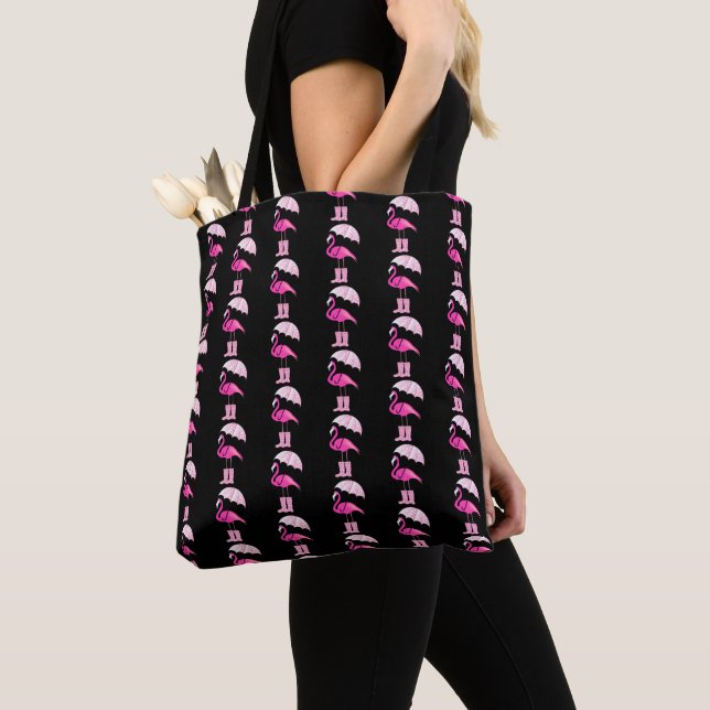 Tote Design Flamingo cor-de-rosa - Bolsa multiImpressão (Close Up)